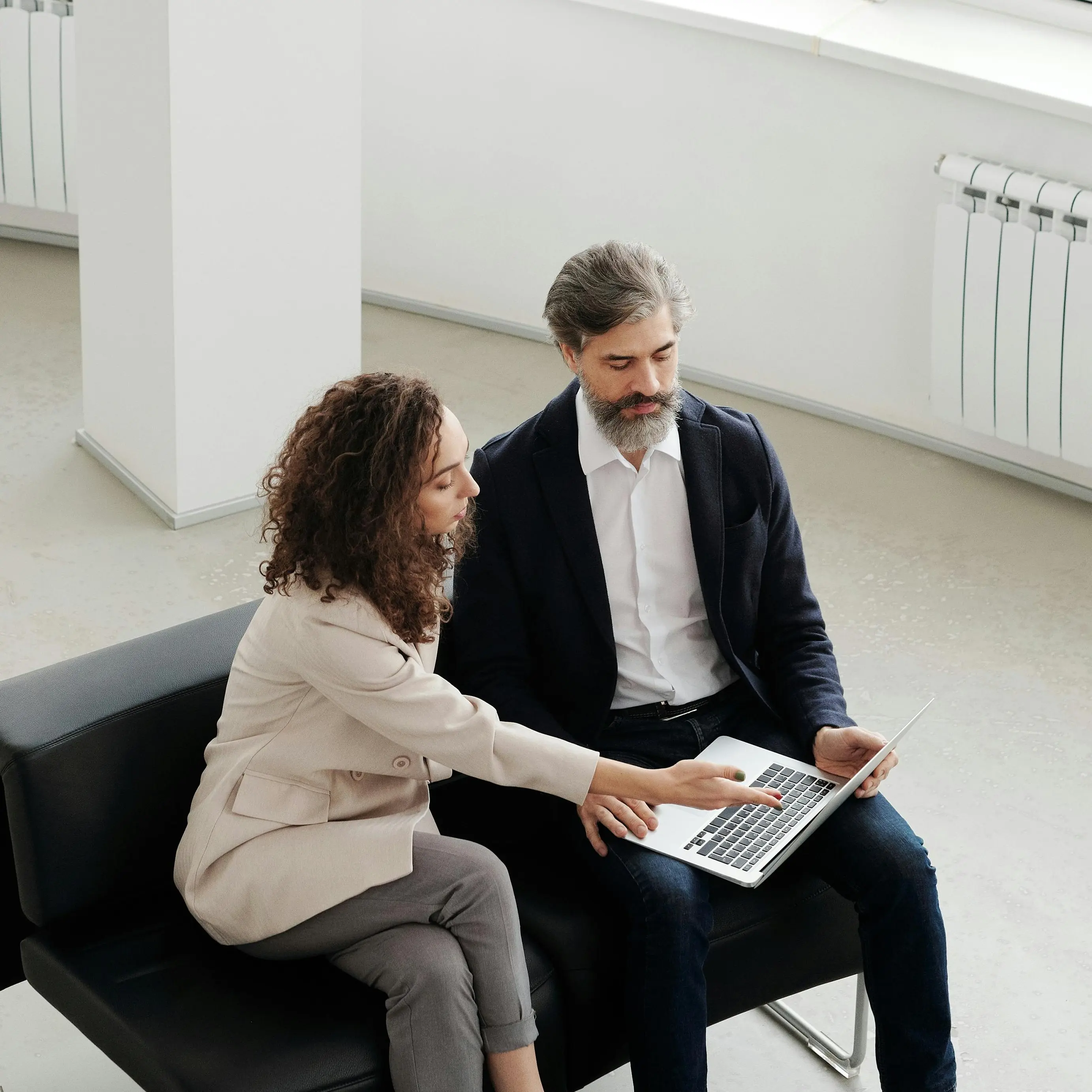 Smiling woman with blonde hair